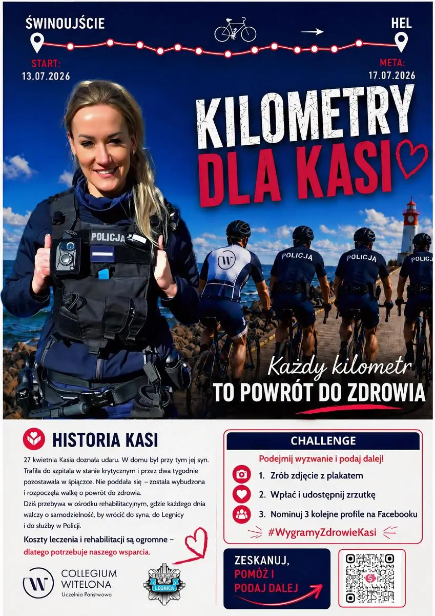 Akcja 'Kilometry dla Kasi' - pięć dni wsparcia dla policjantki