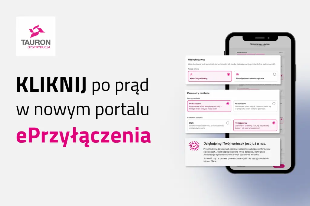 TAURON Dystrybucja uruchomił serwis ePrzyłączenia