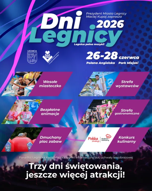 Dni Legnicy 2026 rozpoczynają się w piątek! Zobacz atrakcje