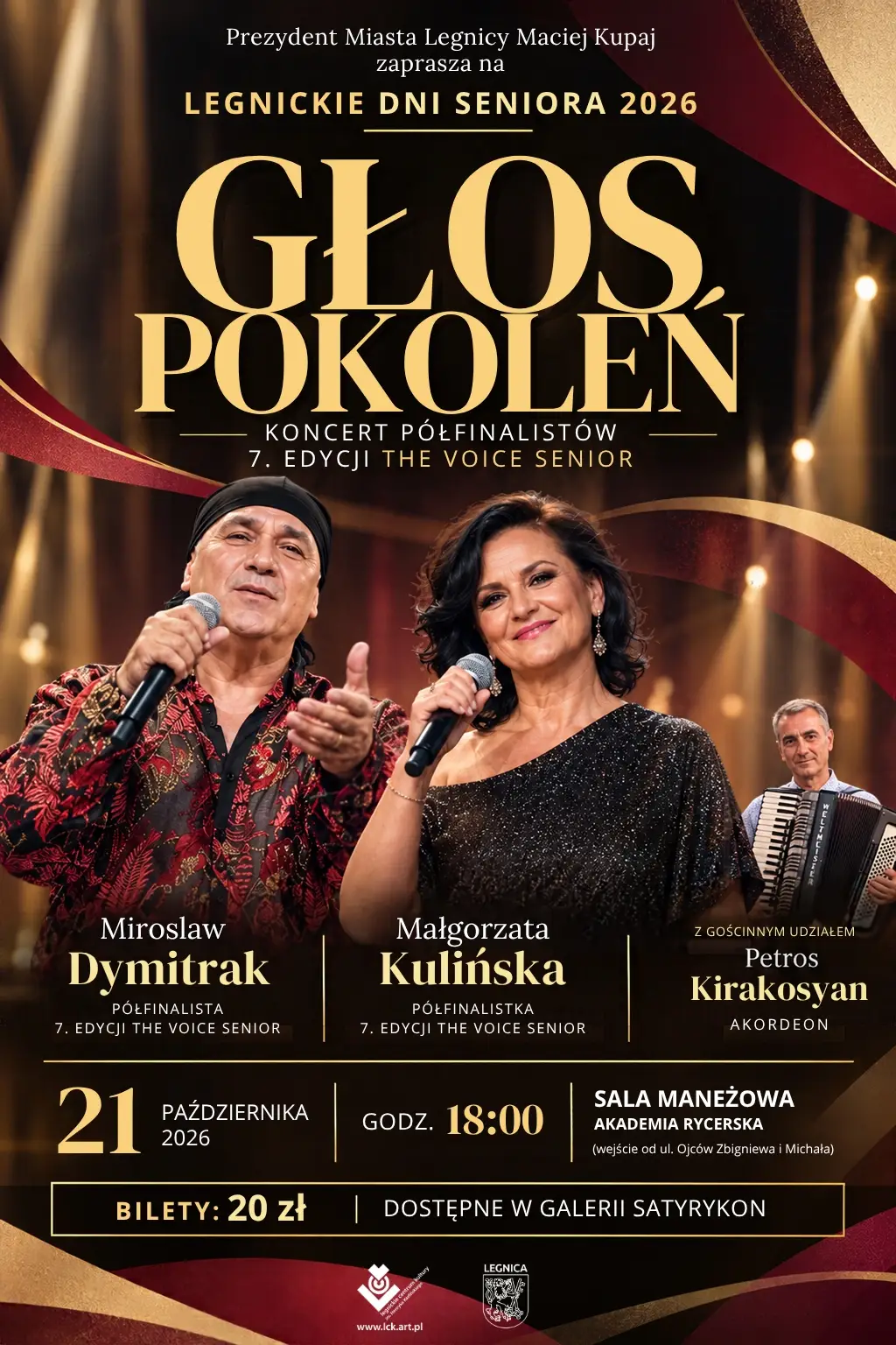 Koncert "Głos Pokoleń" w ramach Legnickich Dni Seniora 2026