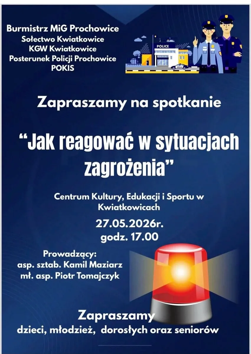 Spotkanie profilaktyczne w Kwiatkowicach: Jak reagować w sytuacjach zagrożenia