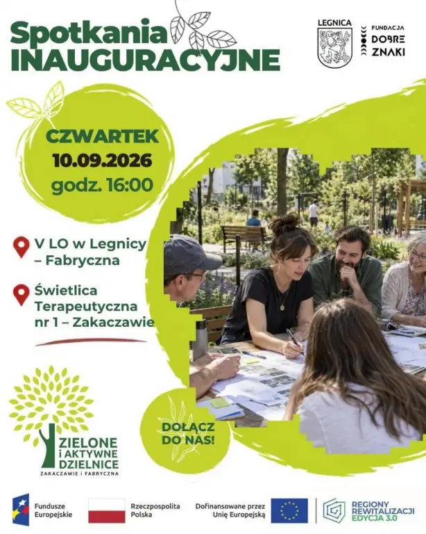 Inauguracyjne spotkania informacyjne w ramach projektu „Zielone i aktywne dzielnice – Zakaczawie i Fabryczna”