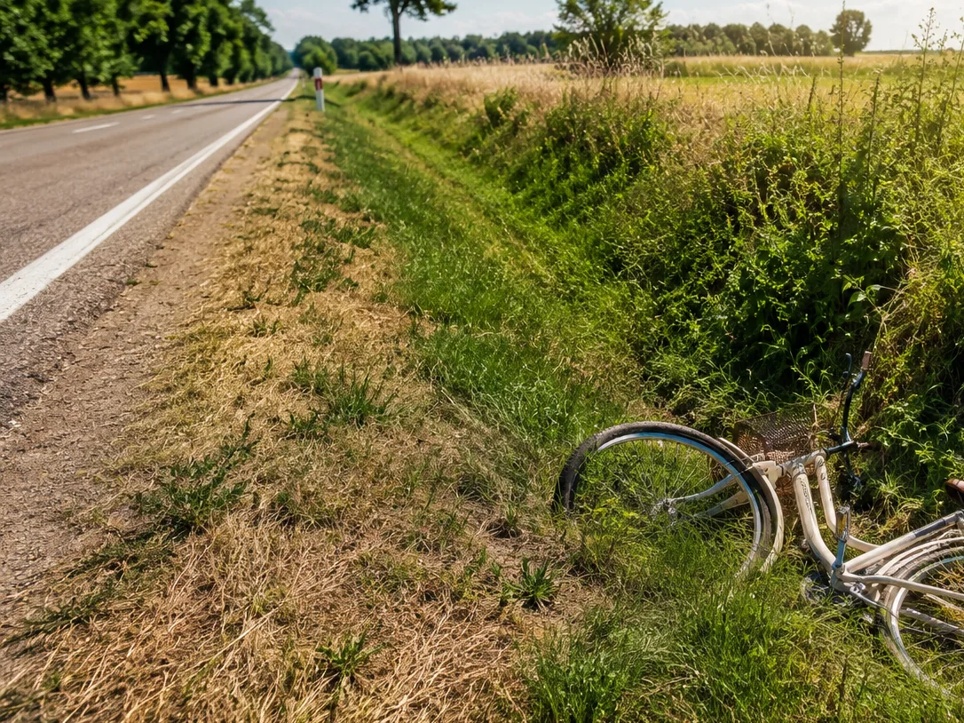 Mężczyzna uratował życie po zauważeniu roweru przy rowie