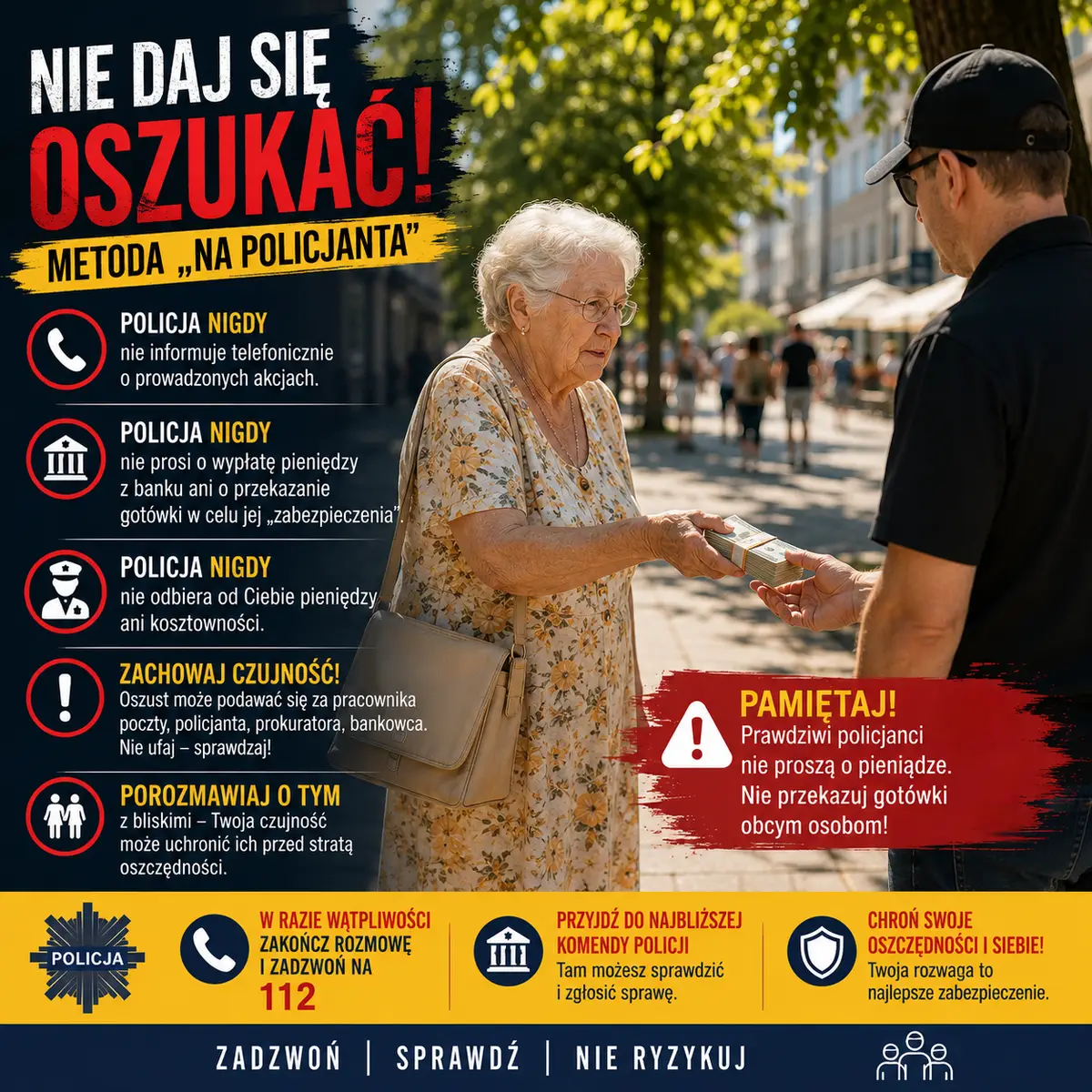 Legnica: Seniorka ofiarą oszustwa metodą „na policjanta”