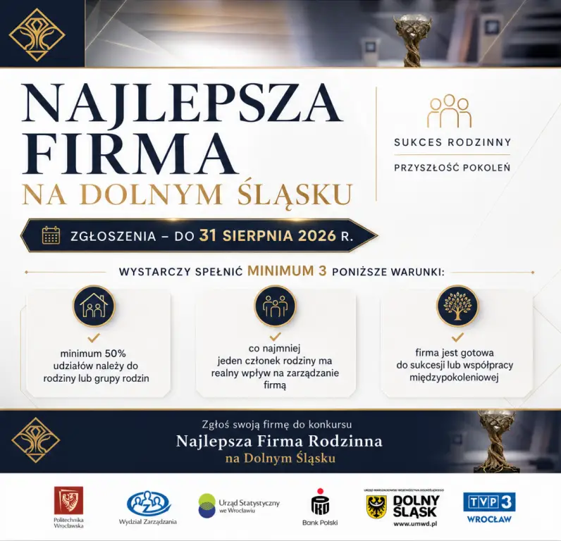 Rozpoczął się konkurs na Najlepszą Firmę Rodzinną w Dolnośląskiem