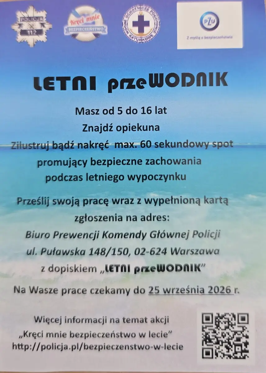 Konkurs plastyczno-filmowy „LETNI przeWODNIK” – szczegóły udziału