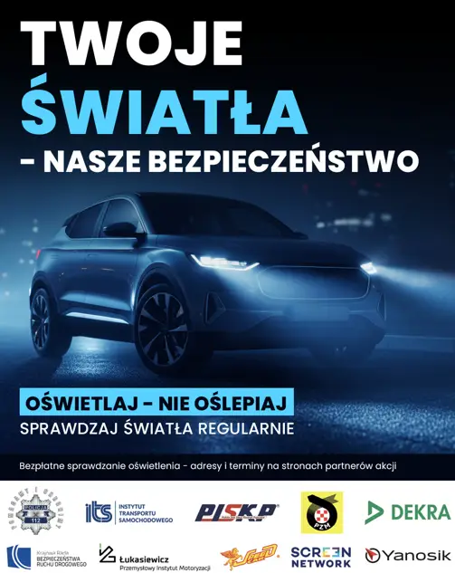 Bezpłatne sprawdzenie świateł w samochodach – akcja rusza 24 października