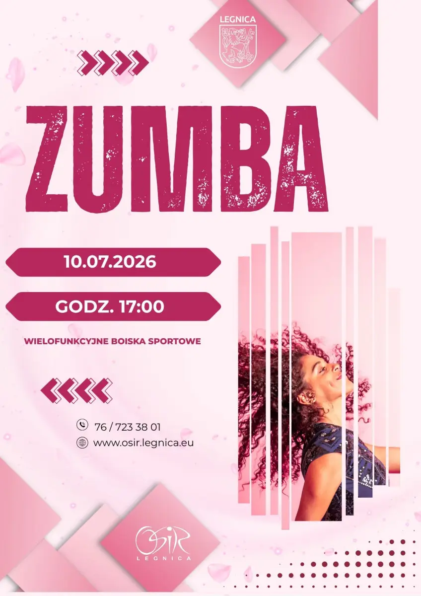 Zajęcia ZUMBA w Parku Miejskim w Legnicy