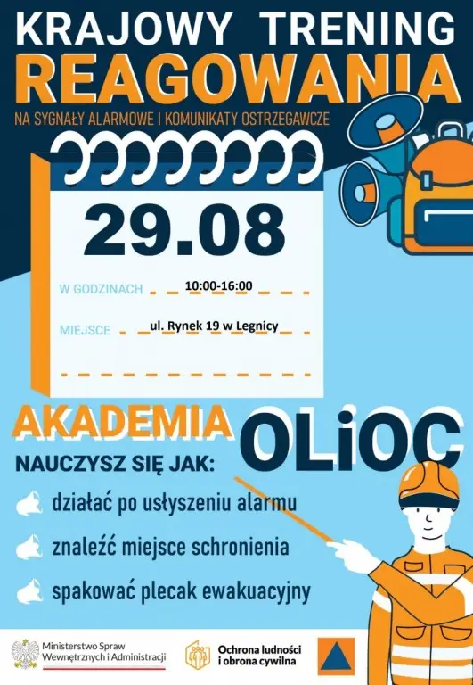 Krajowy Trening Reagowania Akademii OLiOC rozpoczną się 29 sierpnia