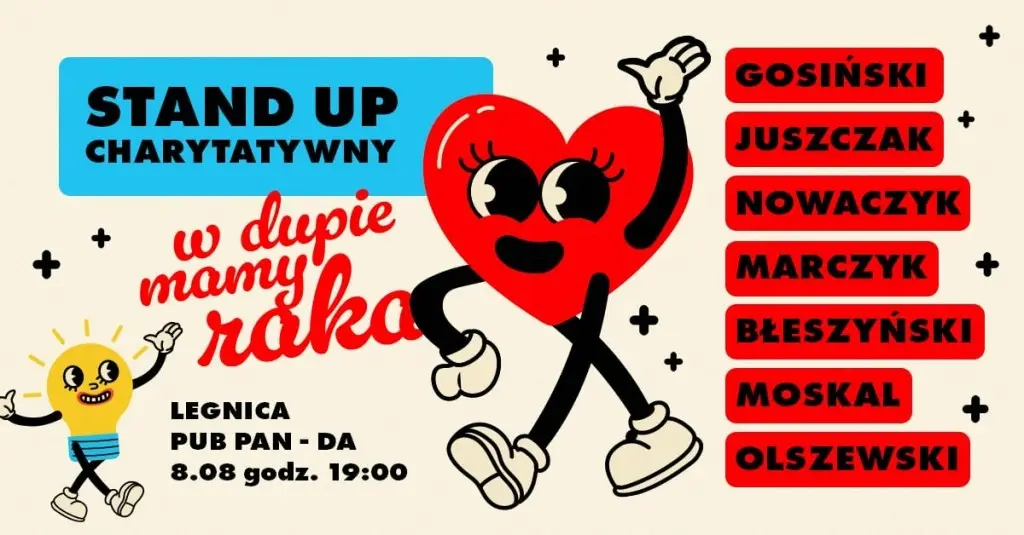 Stand-up w Legnicy - wieczór z komikami już 8 sierpnia