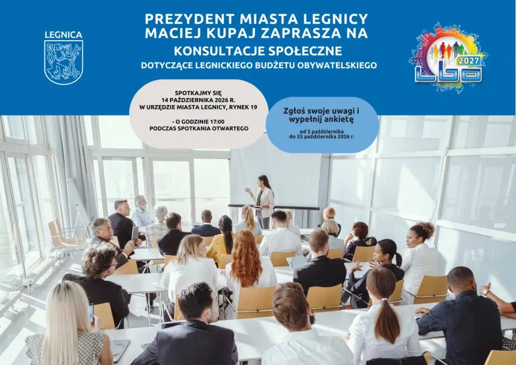 Trwają konsultacje społeczne w sprawie Legnickiego Budżetu Obywatelskiego