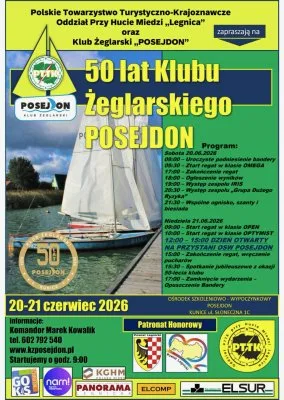Jubileusz 50-lecia Klubu Żeglarskiego „Posejdon” – zaproszenie na obchody