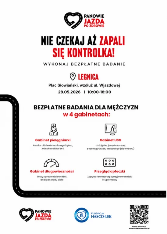 Bezpłatne badania zdrowia dla mężczyzn w Legnicy z HascoBusem