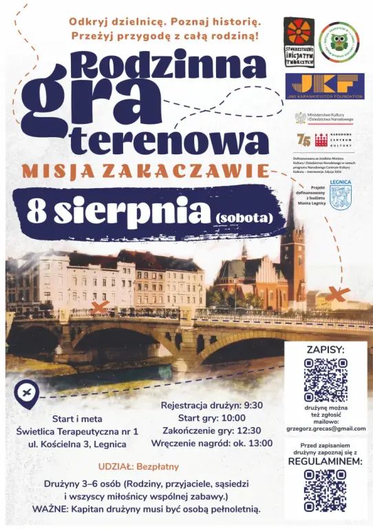 Rodzinna gra terenowa "Misja Zakaczawie" w Legnicy
