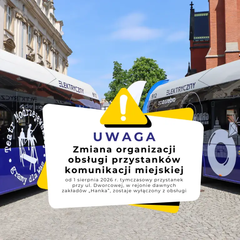Zamknięcie tymczasowego przystanku na ul. Dworcowej