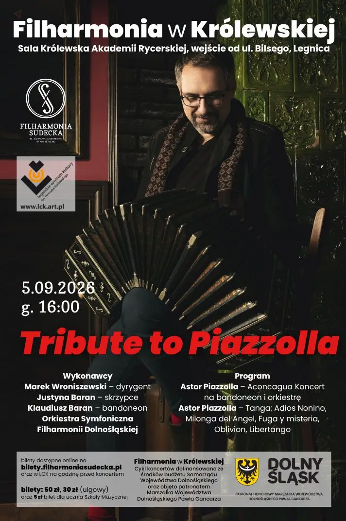 Koncert Tribute to Piazzolla w Sali Królewskiej