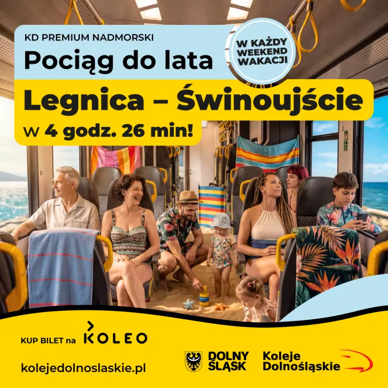 Koleje Dolnośląskie oferują letnie kursy nad Bałtyk