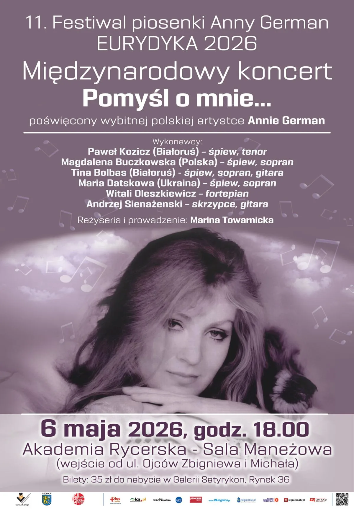 Koncert „Pomyśl o mnie...” w ramach XI Festiwalu Piosenki Anny German „Eurydyka”