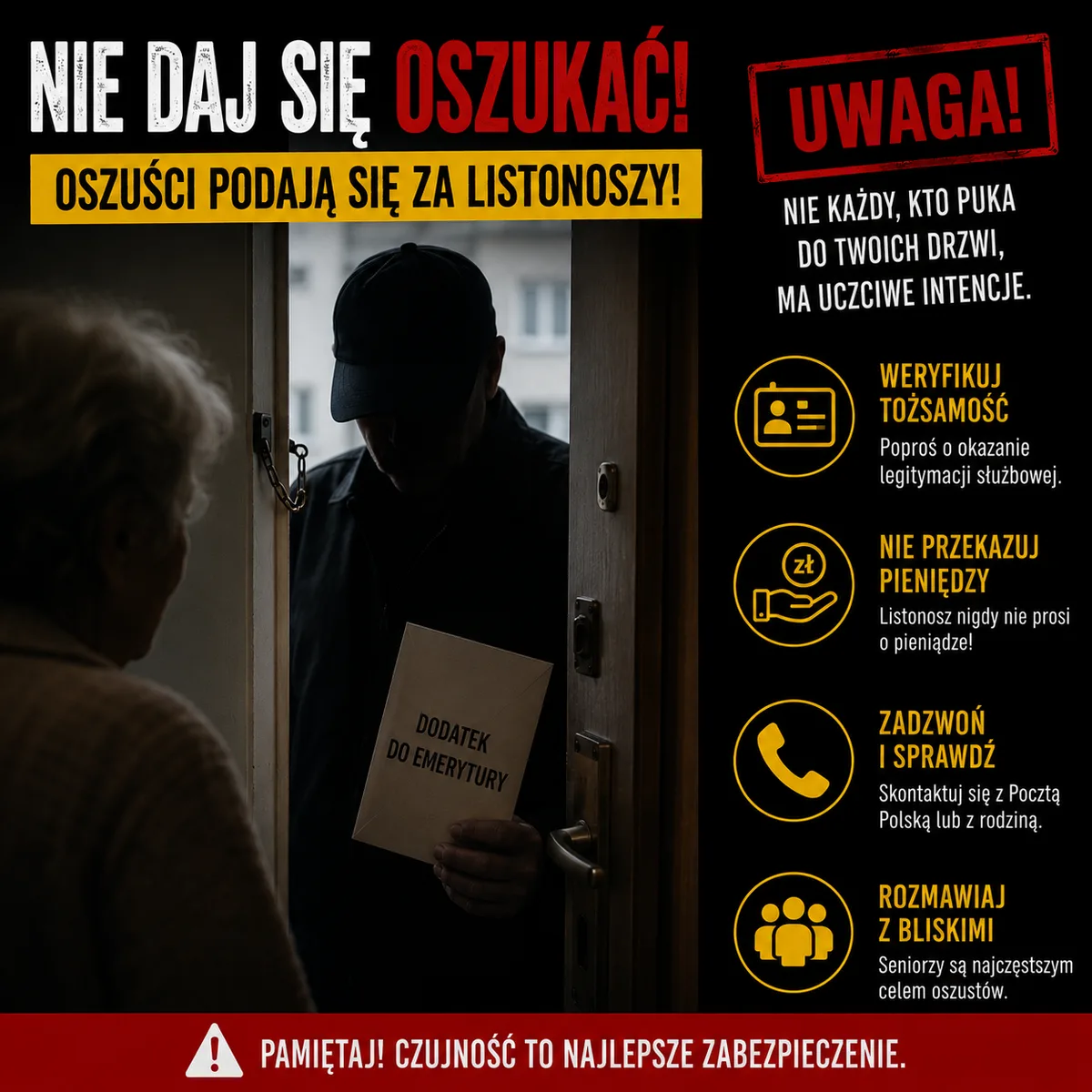 Ostrzeżenie przed oszustami: Rozmawiajmy z seniorami o zagrożeniach
