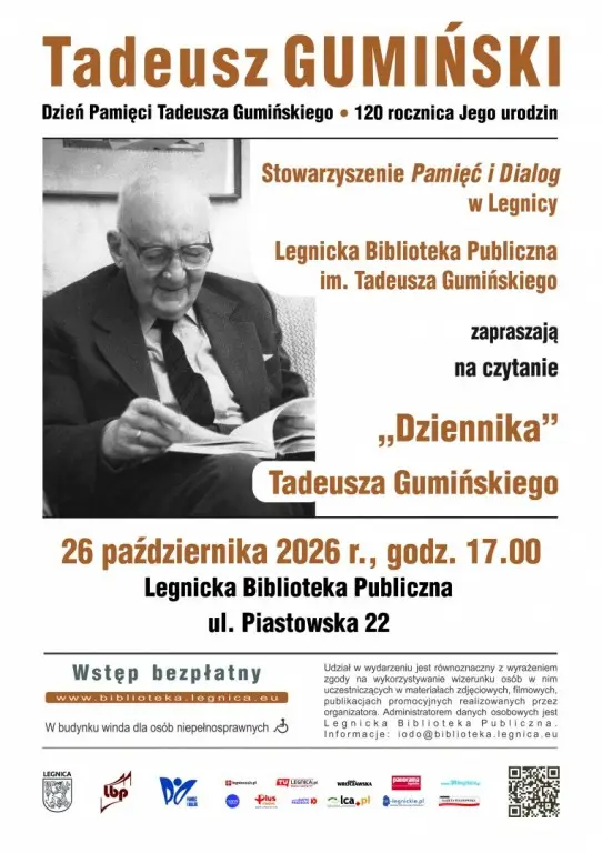 Wieczór wspomnień o Tadeuszu Gumińskim w Legnickiej Bibliotece Publicznej
