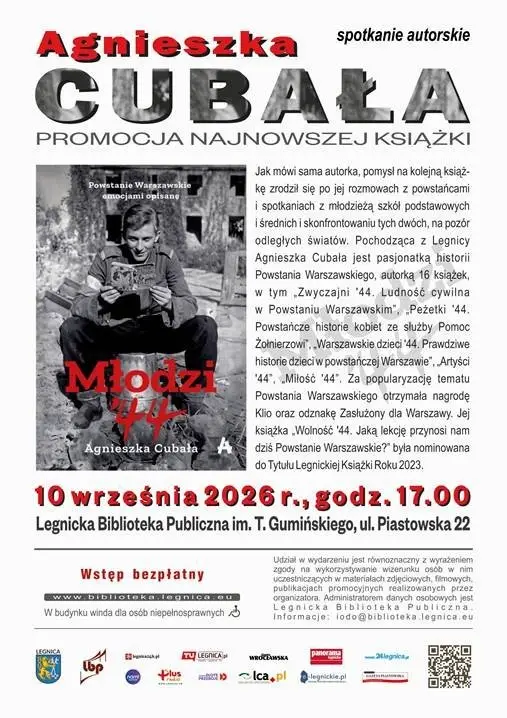 Agnieszka Cubała promuje książkę „Młodzi ’44” w Legnicy