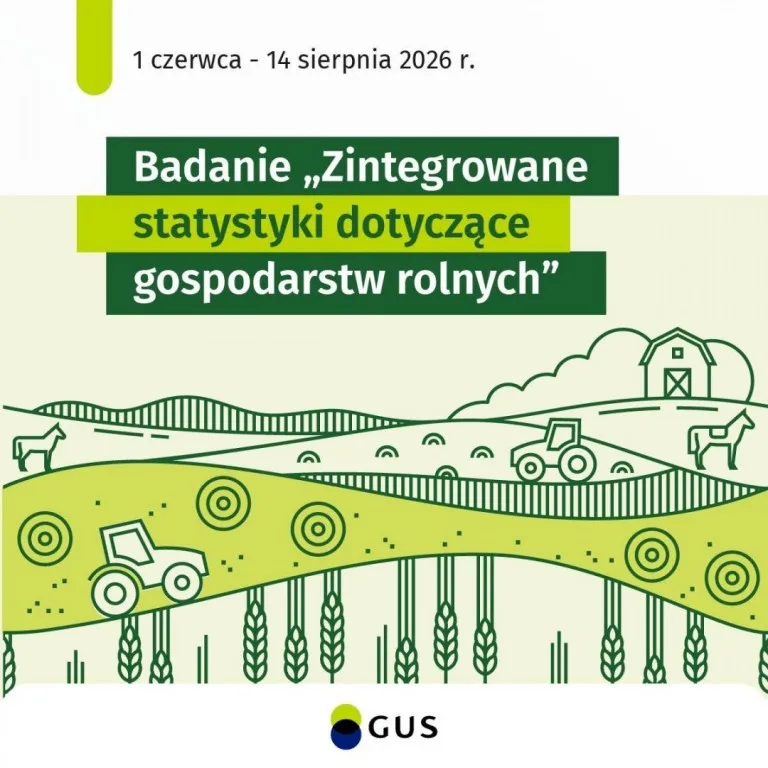 GUS przeprowadza badanie dotyczące gospodarstw rolnych w 2026 roku